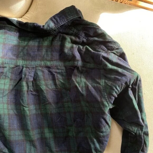 LLBean | Size XL | Blue and Green Flannel - Picture 2 of 4